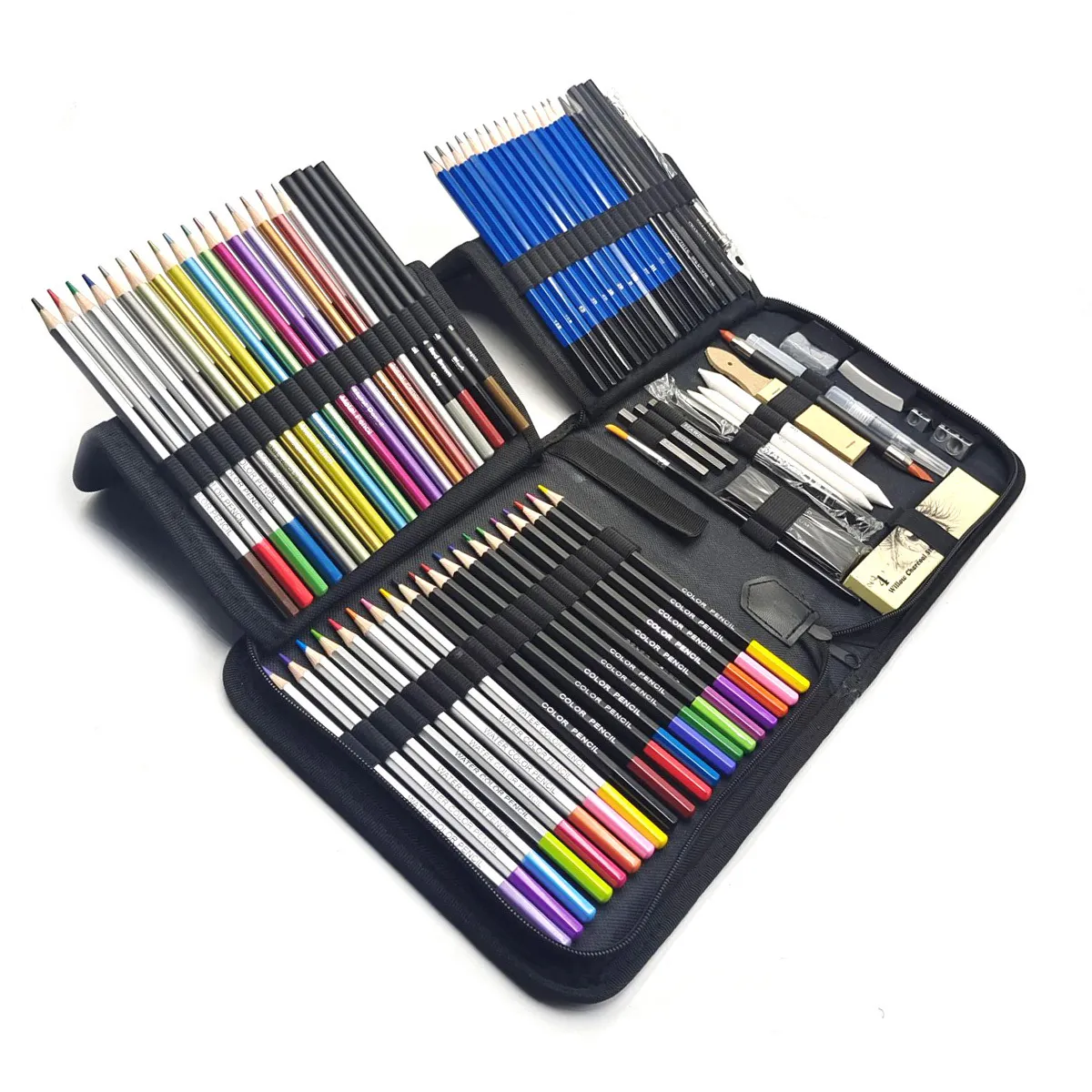 Fournitures de peinture Bview Art 83 Pack Stuff Divers crayons d'art Ensemble de croquis pour débutants Artistes professionnels Adolescents Adultes 230706