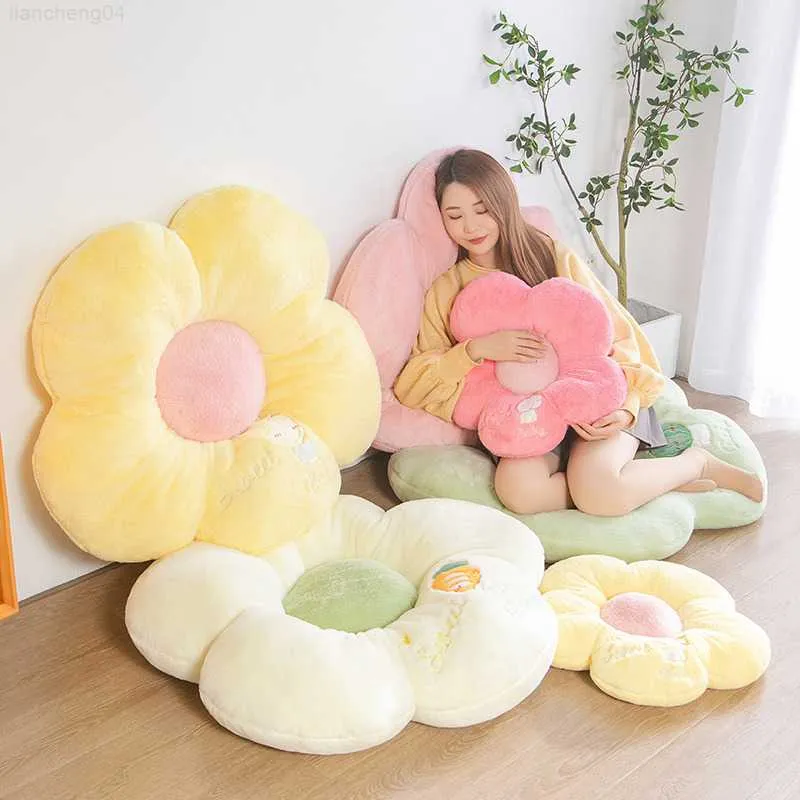 Animali di peluche ripieni 90 cm Grandi dimensioni Bellissimo fiore Cuscino di peluche Giocattolo Morbido Pianta di cartone animato Girasole Bambola di pezza Sedia Cuscino del divano Regali di compleanno L230707