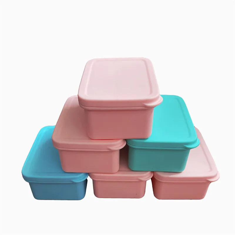 Scatole per il pranzo in silicone per bambini Scatola di immagazzinaggio sigillata per microonde senza BPA per uso alimentare