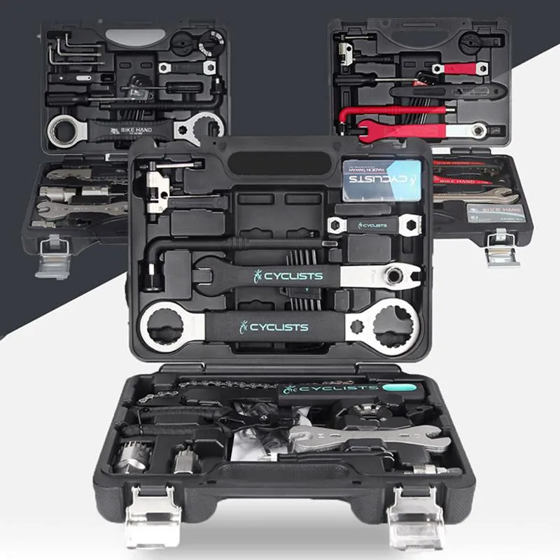 Lights Bikehand Bicycle Repair Tool Kit Yc721 728 Professional Bicycle Repair Tool Box Multifunctional Bicycle Tool Box