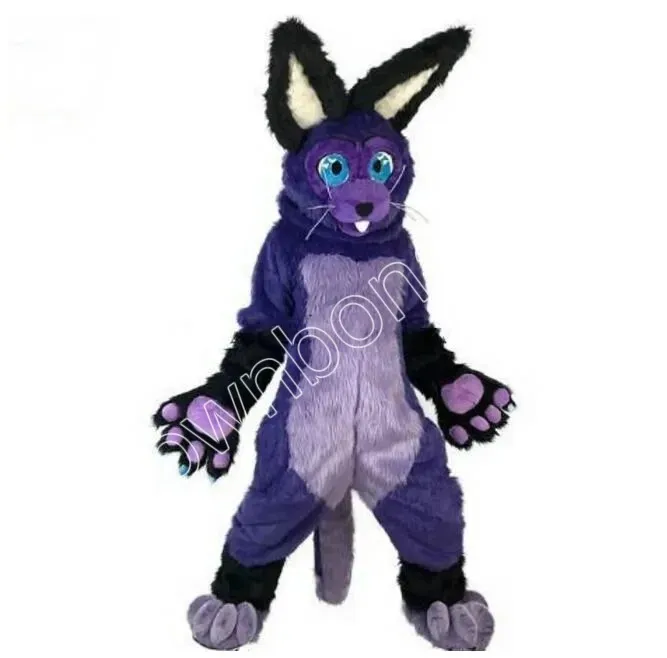 Costumes de mascotte de renard Rbbit violet costume de fantaisie de bande dessinée pour le costume de carnaval de mascotte de thème animal adulte déguisement d'halloween