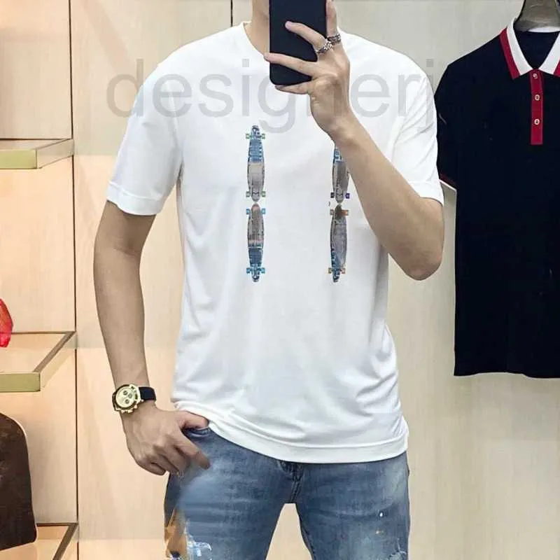 Men's T-Shirts Designer Summer mens T shirt chest comic letter printing tee men women pure cotton short sleeved top luxury oversized T-shirt 5Q51