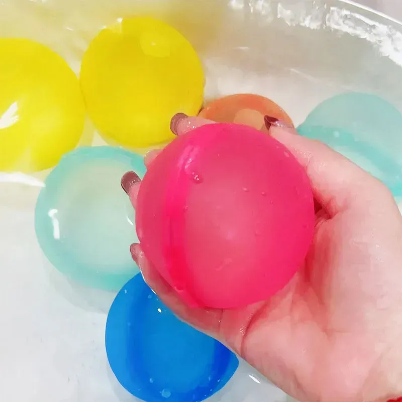 Reusable Water Balloons Quick Fill Self-Sealing Water Bombs Soft Silicone Water Splash Ball Magnetic Water Ball Outdoor Games Z0007