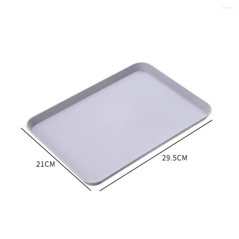 Plates 1 Pc Fast Plate Drinks Tray Small ABS Snack Lap Serving Trays Rectangle 21 29.5cm For Dining Room Bathroom Storage Supplies