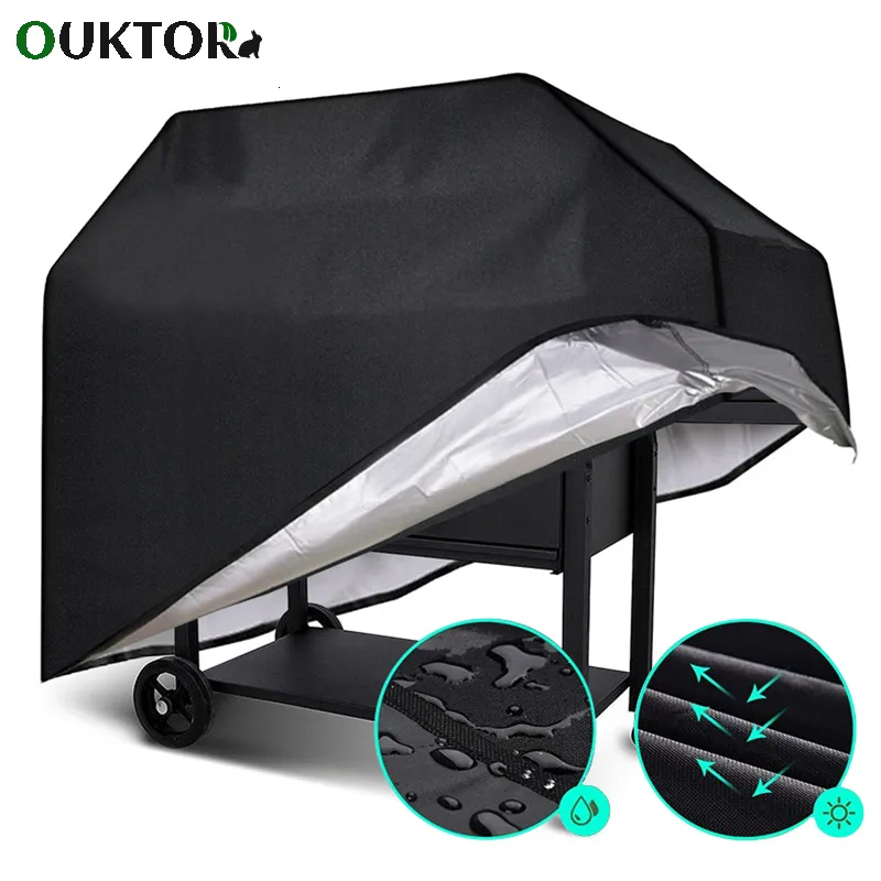 Accessori BBQ Accessori Waterproof Grill Cover Barbeque Anti Dust Rain UV per il carbone a gas barbe elettrico barbecue Giardino all'aperto 230706