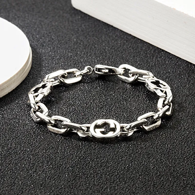 C 2023 Bracelet en argent sterling 925 populaire européen, mode hommes et femmes Couple 7kn6