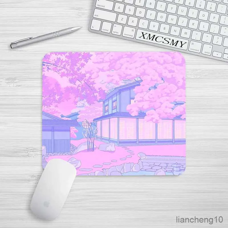 Mouse Pads Wrist Pink Moon Small Mouse Pad Desk Protector Rubber Mat Gaming Mousepad Non-Slip Pc Accessories Cheap Keyboard Pads R230707