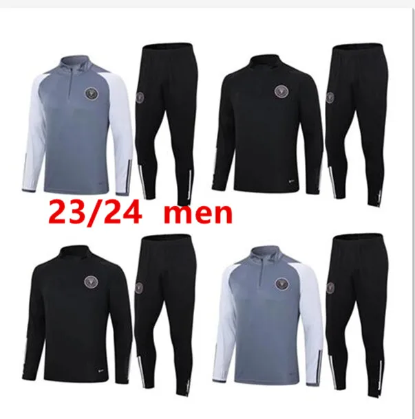 2023 2024 Inter Miami Adult Tracksuit Soccer Jerseys Suit de formation à manches longues Matuidi Campana Yedlin MLS Messies 23 24 Football Men Fans Version Adultes