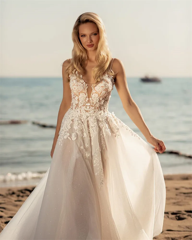 beige shawl for dress Pretty Dotted Tulle Prom Dresses Spaghetti Strap Formal Dress 24043 –  vigocouture