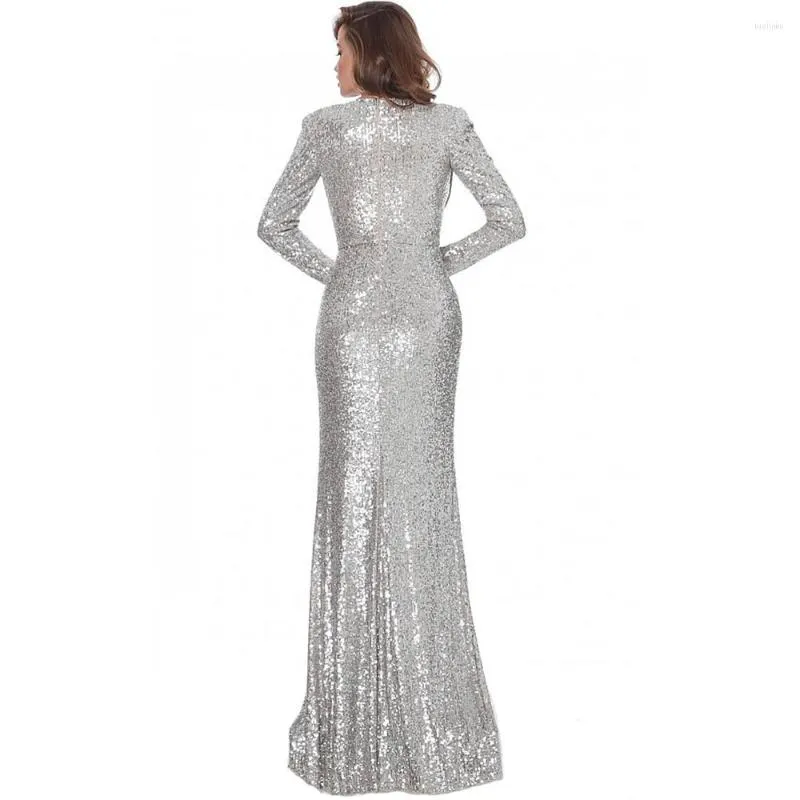 Womens Stretchy Sequined Maxi Dress Silver V Neck,... From Julia_dress,  $40.14 In Bulk