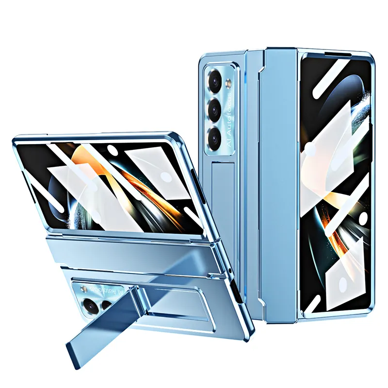 Роскошная мембрана мода для Samsung Galaxy Folding z Fold3 Fold4 Fold5 5G Прочная слабая полная защитная мягкая сплошная кронштейна с защитой шарнира с защитой шарнира