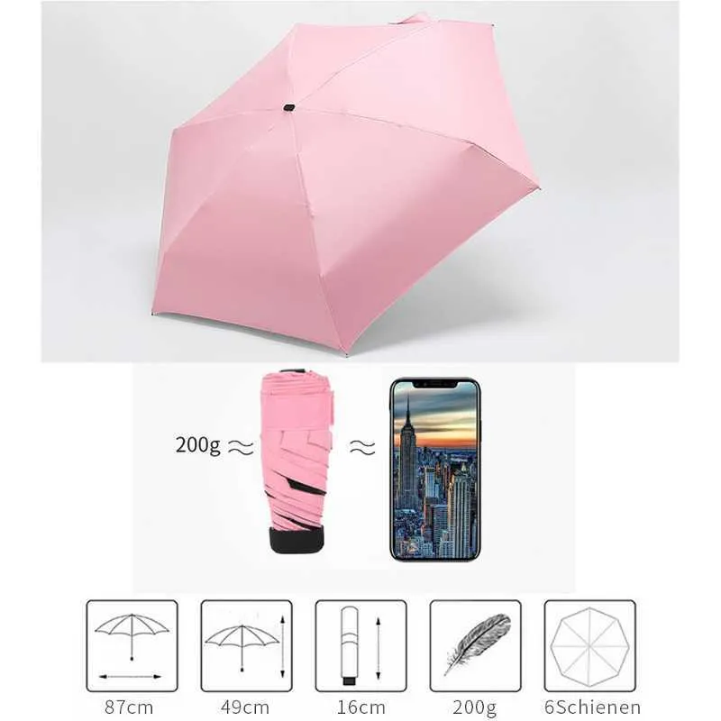 Parapluies parapluie soleil pluie femmes parapluie plat pliant parasol parapluie petite taille facilement ranger