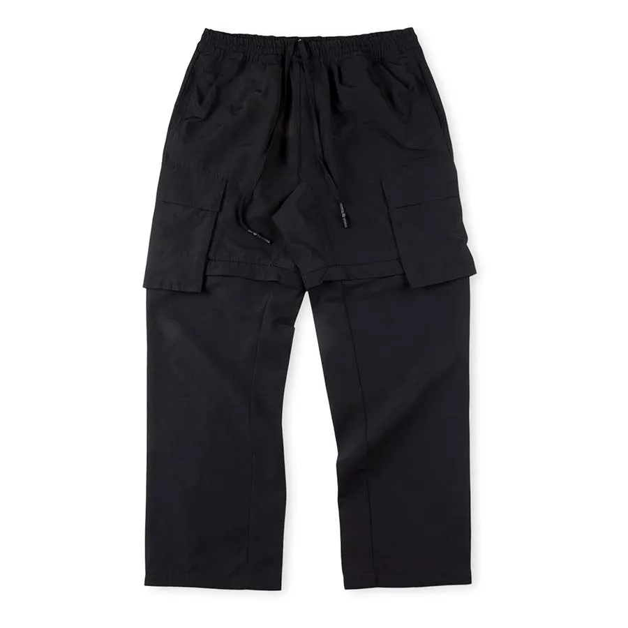 Calça Cargo High Street Perna Reta Destacável Para Homens Punk Pantalon Homme Moda Calças Casuais