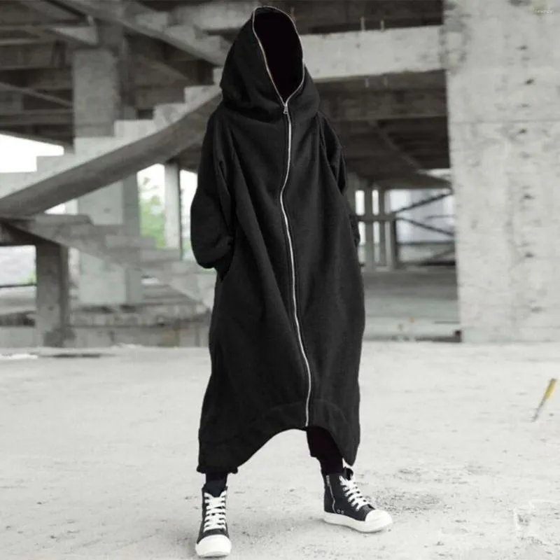 Mannen Truien Effen Kleur Hooded Bovenkleding Full Body Lange Mouwen Rits Shirt Harajuku Oversized 2023 Streetwear Slaapkamer Hoodie