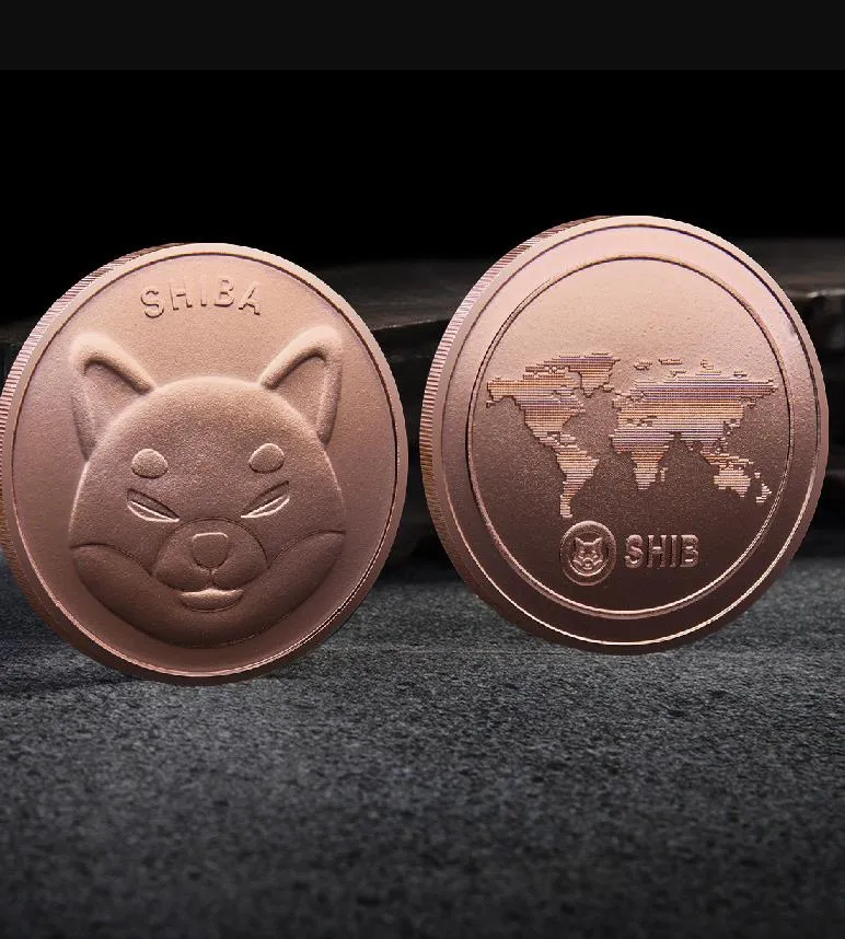 芸術品と工芸品 Dogecoin 金属メッキ赤銅記念メダリオン立体レリーフ工芸品