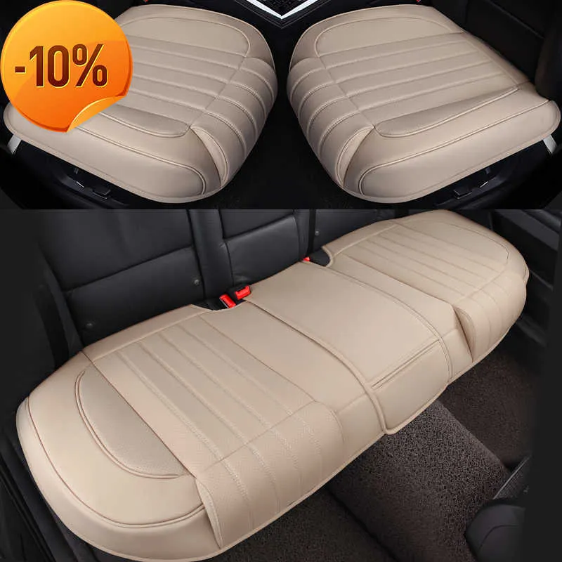 Novas capas de assento de carro de couro 3D PU tapete de almofada de assento respirável dianteiro traseiro traseiro capa de assento universal acessórios para carro