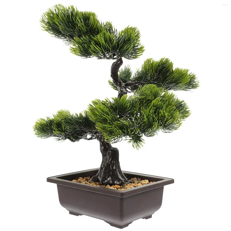 Dekoracyjne Kwiaty Biurko Drzewko Bonsai Sztuczne Rośliny Wystrój Domu Kryty Fałszywy Mały Śliczny Ornament Faux