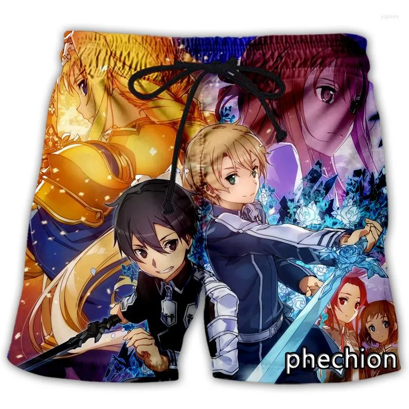 Мужские шорты Phechion Fashion Men/Women Sword Art Online 3D Печать повседневная новинка уличная одежда.