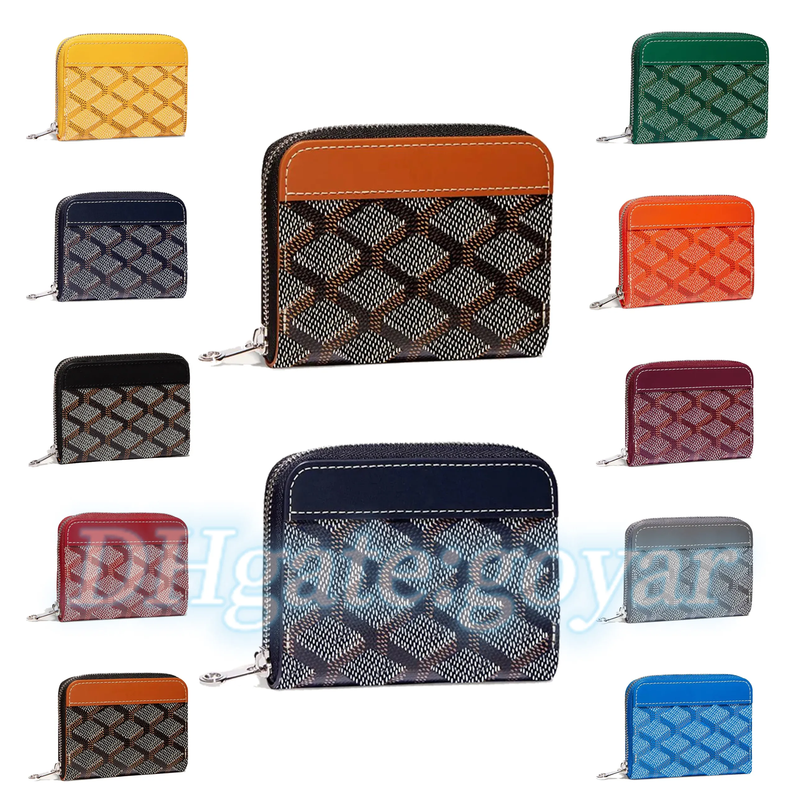 Partihandel Luxurys Designer Coin Purses Clutch Bag äkta läderkorthållare Kvinnor Zipper Wallet Credit Card -slot Mini Nyckelplånar Män Korthållare Key Pocket Purse