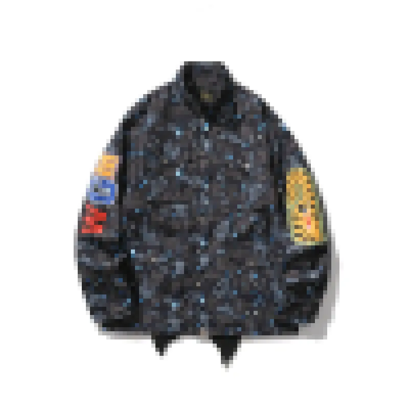 En badande en apa Ny stjärnhimmel för män rygg Shark Camo Thin Jacket Trench