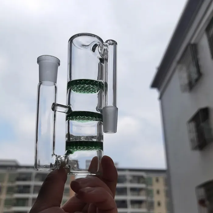 Attrape-cendres en verre Collecteur de fumée à 90 degrés Bong Hookahs Attrape-cendres recycleur 14 mm Pour Bongs Dab Rig