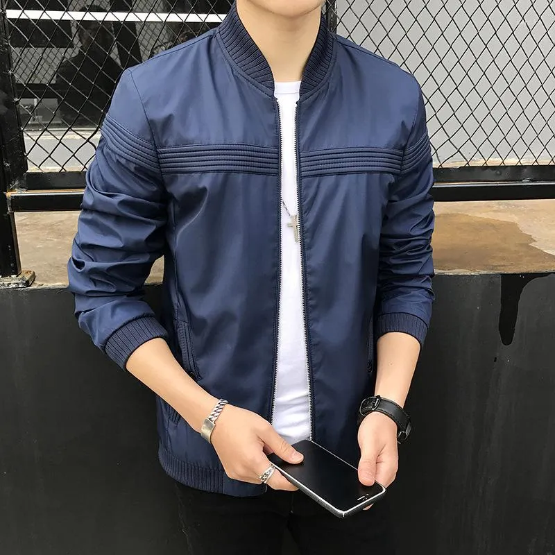 Men's Jackets 2023 Spring Autumn High Quality Man's Brand Thin Section Jacket Fashion Slim Teens Black Gray Blue Male Plus Size 4XL