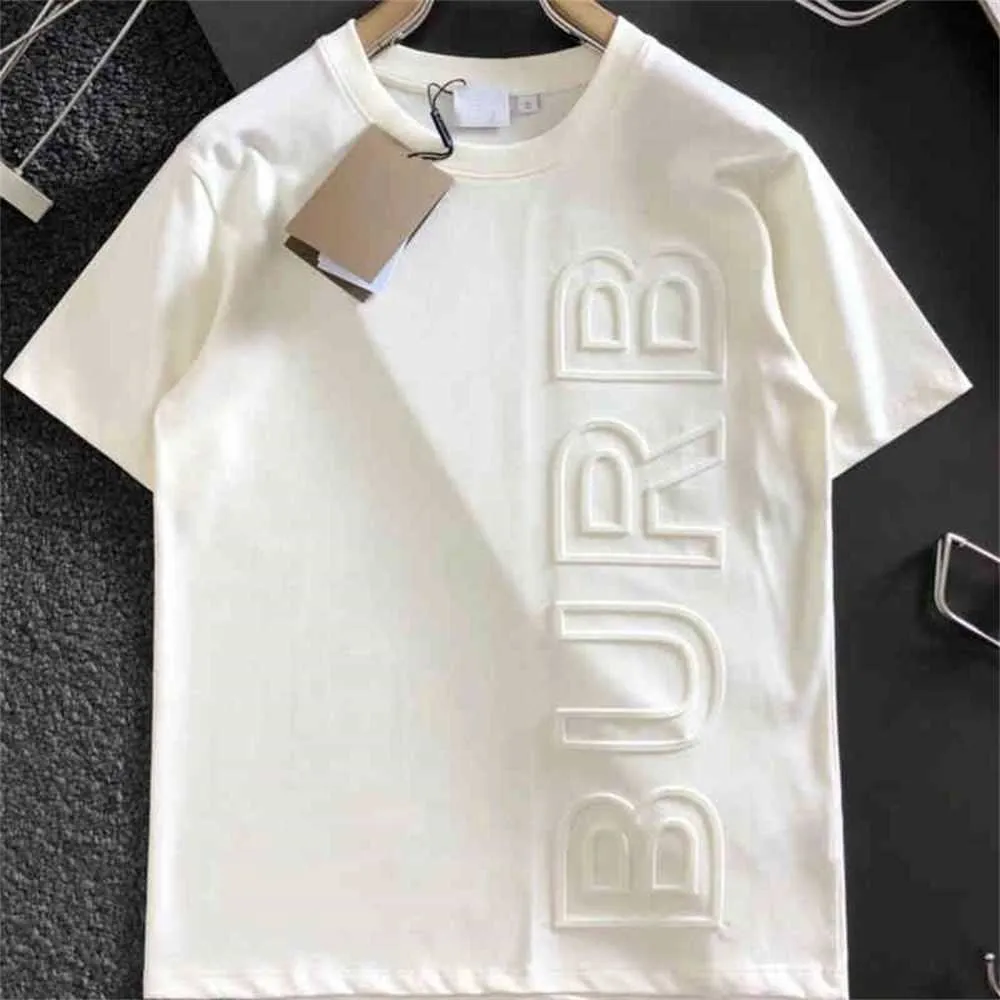 Burby Mens t Shirt Camicie firmate Girocollo Manica corta Tshirt Uomo Donna Felpa 3d Lettera Stampa Cotone Oversize Tee0plt