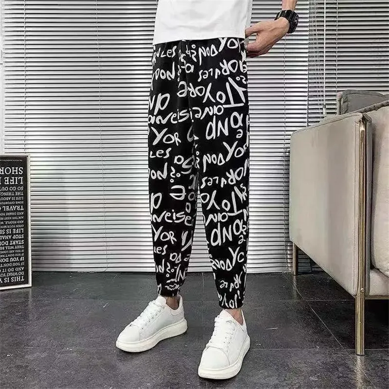 Herrbyxor Vår Höst Herr High Street Nine Points Harun Casual Korea Mode Baggy Pantalones Hombre 2023 230707