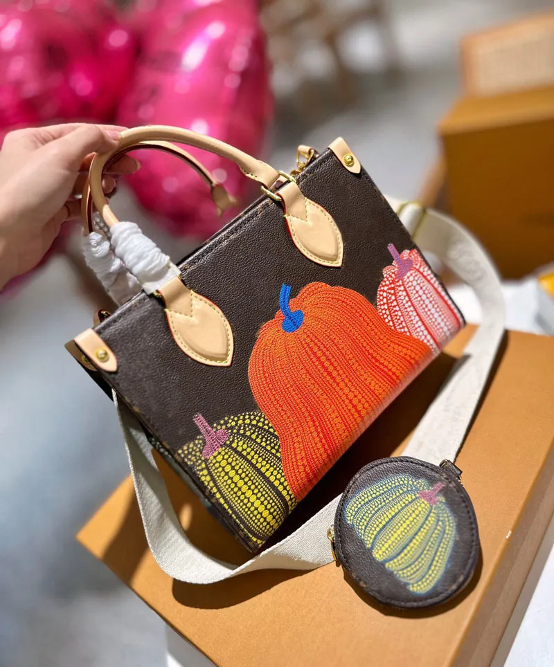 ONTHEGO Bags On The Go Designer Tote Bag Mini Totes Letter Leather 25cm messenger crossbody shoulder bag Wallet shoppingbag