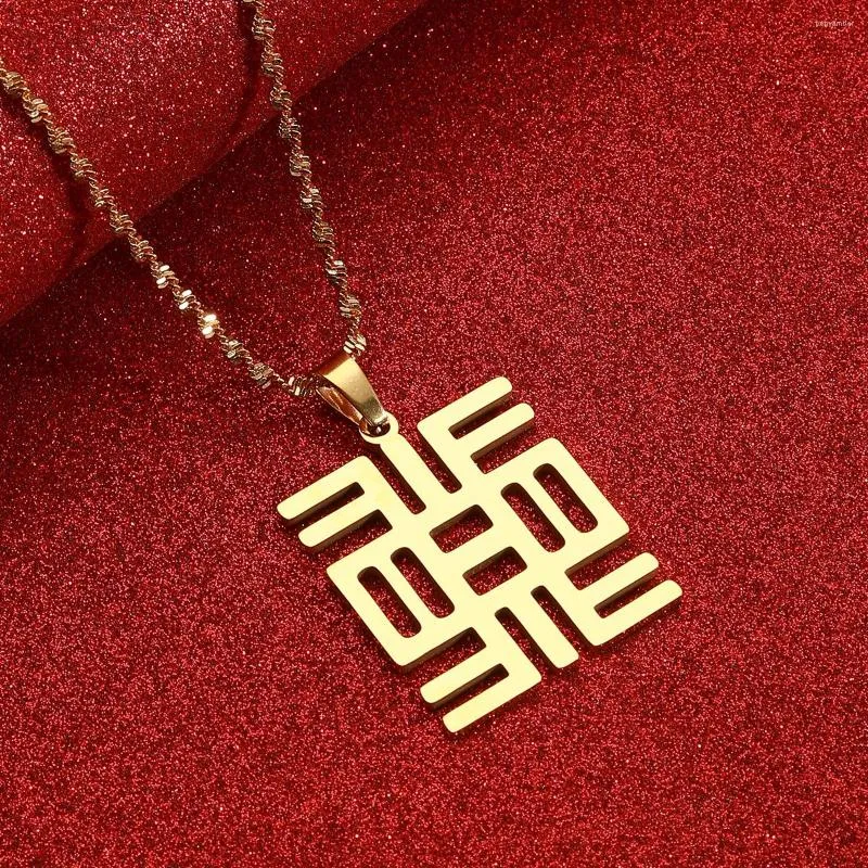 Pendant Necklaces African Ancient Cultural Symbols Chain Stainless Steel Exaggerated Ethnic Jewelry