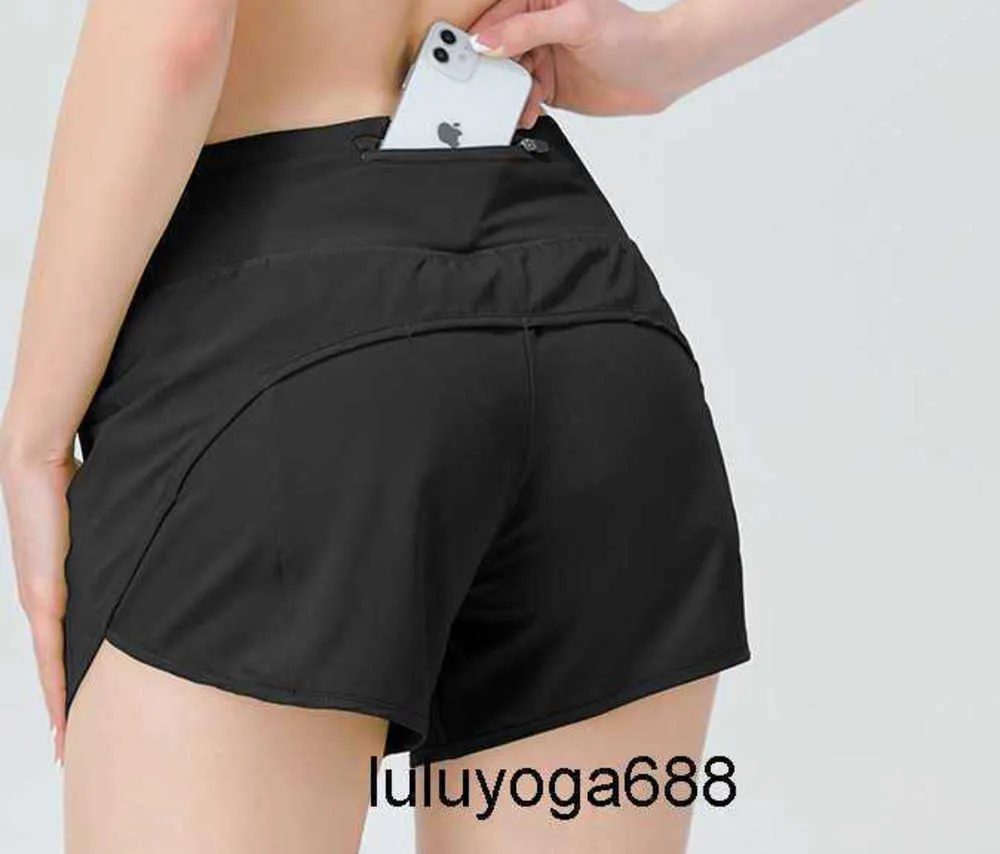 New 2023 lululemens womens Women Sport Hot Shorts Casual Fitness Yoga Leggings fashion brand Lady Girl Workout Gym Underwear Running with Zipper Pocket tees