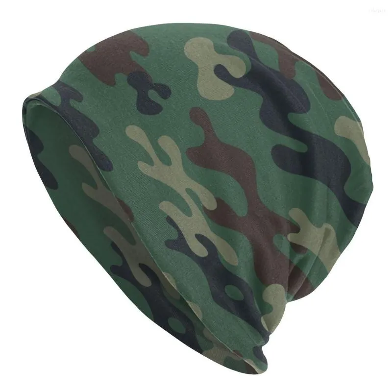 Berets Green Military Camouflage Bonnet Beanie Knit Hats Men Women Adult Arm War Soldier Camo Warm Winter Skullies Beanies Cap For Ski