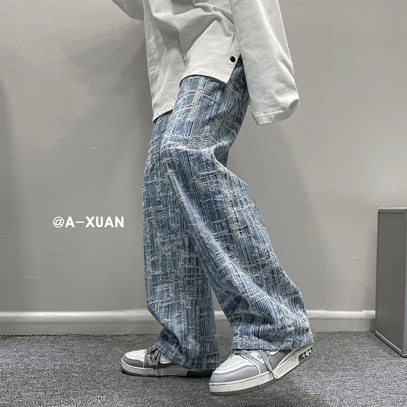 Jeans pour hommes mode coréenne Trendyol hommes Vintage homme pantalon Streetwear Jean Baggy mâle surdimensionné hommes Denim large hommes garçons 230707