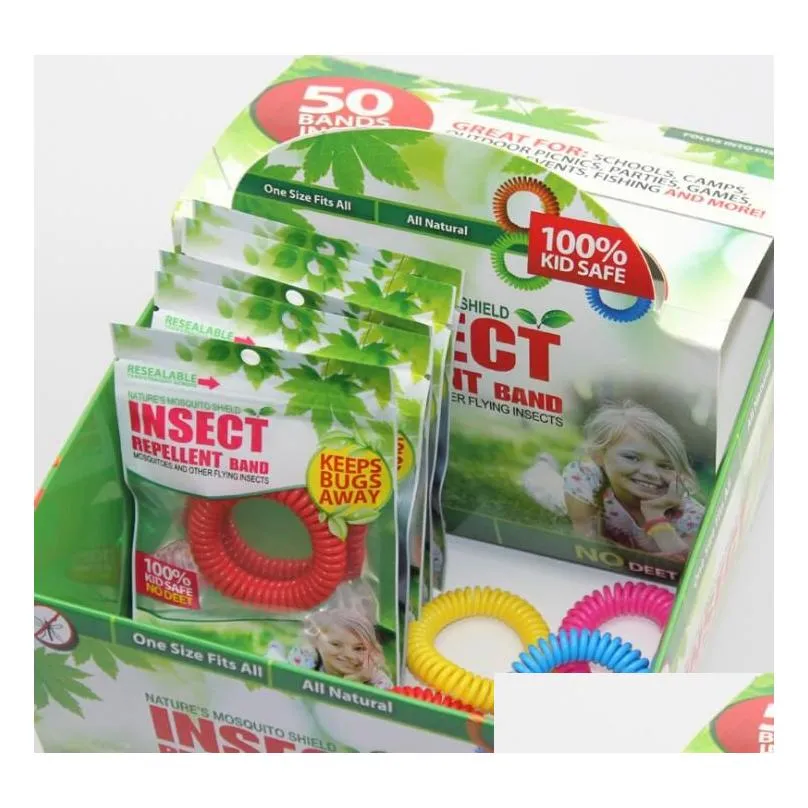 Anti -itch Jel/Krem 50pcs Lot Yeni Sivrisinek Kurtlayıcı Bilezik Gerilebilir Elastik Bobin Elli El Bilek Bant Telefon Yüzme Zinciri Bir Dhdna