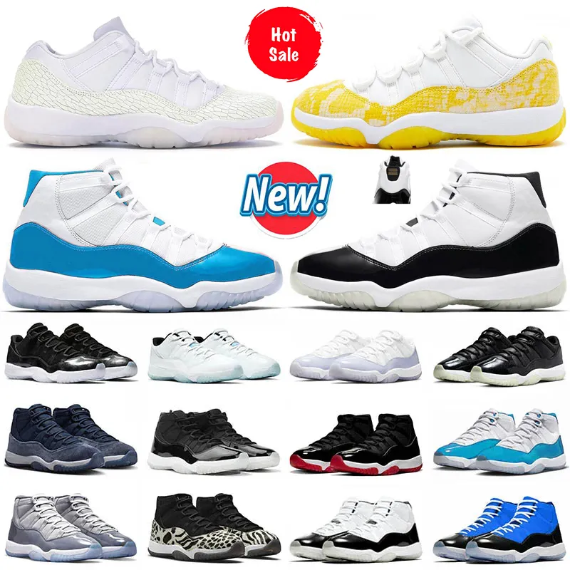 Desinger jumpman 11 basketbalschoenen kersen 11s sneakers Cool Grey Cement Gamma Blue Midnight Navy Yellow Snakeskin heren dames outdoor sport trainers