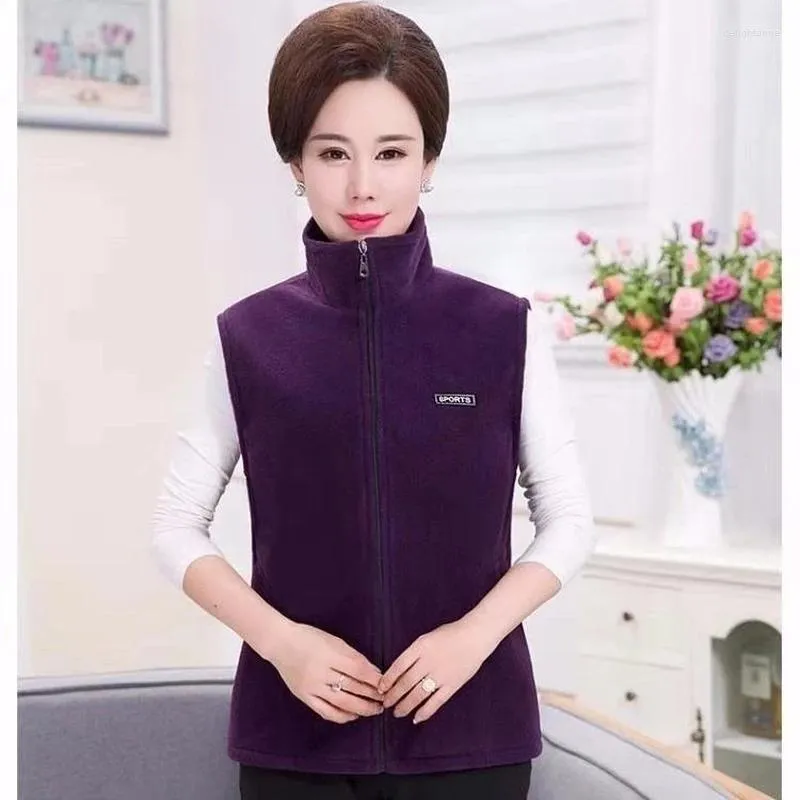 Damenwesten Polar Fleece Weste Frauen Strickjacke Herbst Koreanischer Winter Ärmellose Jacke Wärme Weste Reißverschluss Slim Fashion Tops 2023