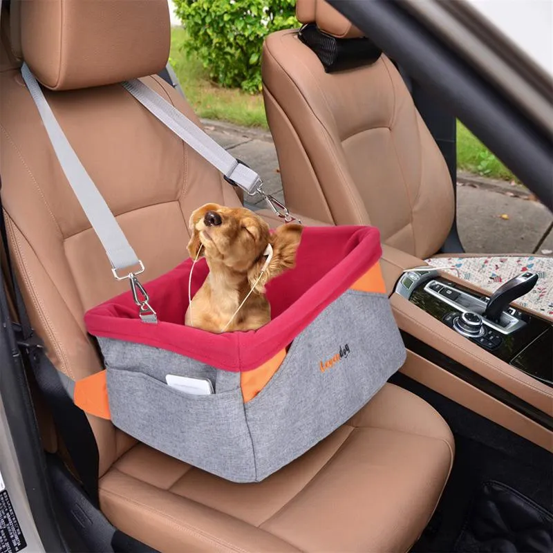 Legendog Pet Dog Carrier Coussin de siège de voiture Safe Carry House Chat Chiot Sac Accessoires de voyage de voiture Sac de siège pour chien Panier Produits pour animaux de compagnie