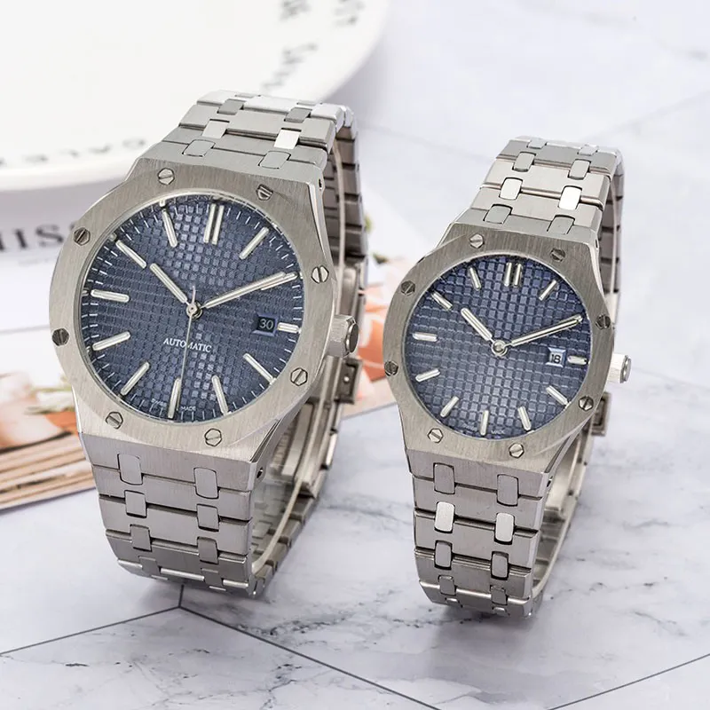 Новые роскошные часы мужские автоматические часы для женской кварцевой батареи Quartz Battery Watch Precision прочная пара часов