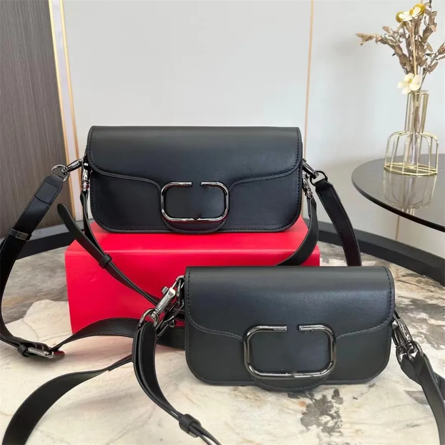 Bolso de mujer Bolso de diseñador Bolsos de lujo de cuero genuino para mujer Bolsos de mensajero de hombro Bolsos cruzados con letras de cadena negra bolso de hombro