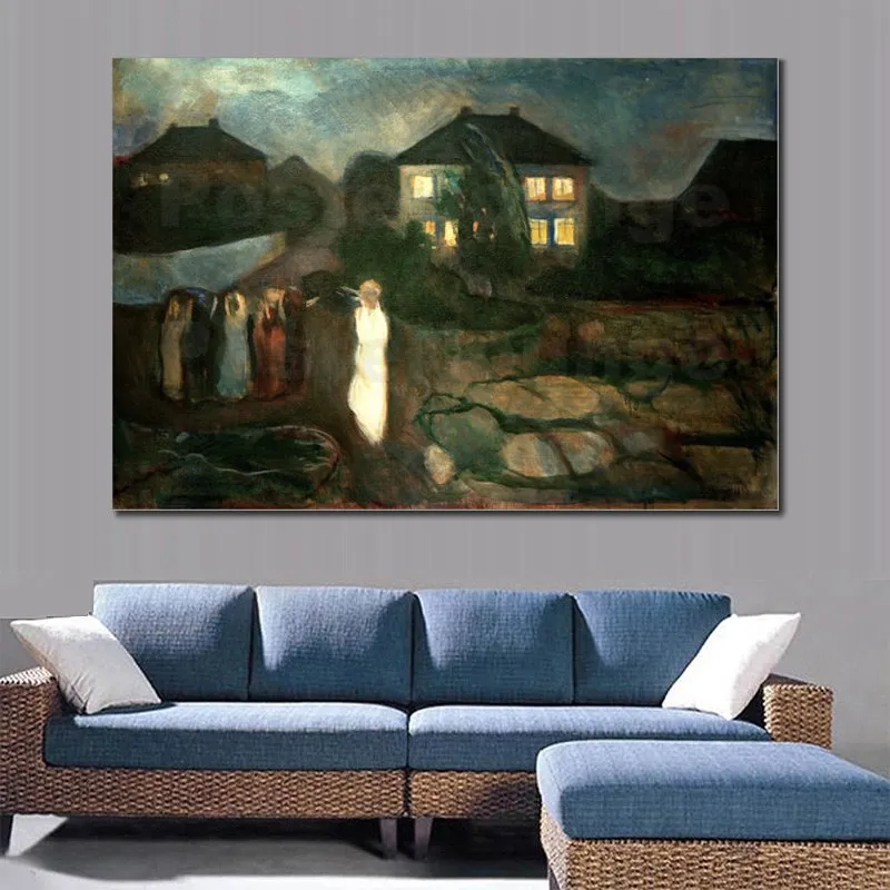 Modern Abstract Canvas Art Der Sturm Edvard Munch Handmade Oil Painting Contemporary Wall Decor