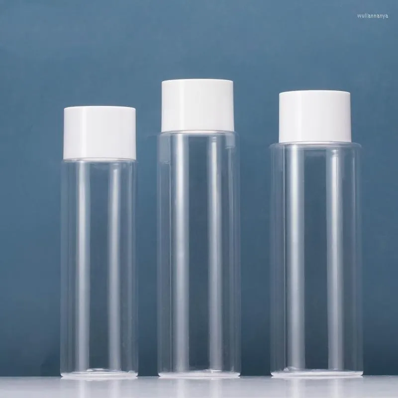 Storage Bottles 150ml 200ml 250ml Transparent Toner Bottle PET Plastic Make-up Water Sub-package Empty 50pcs