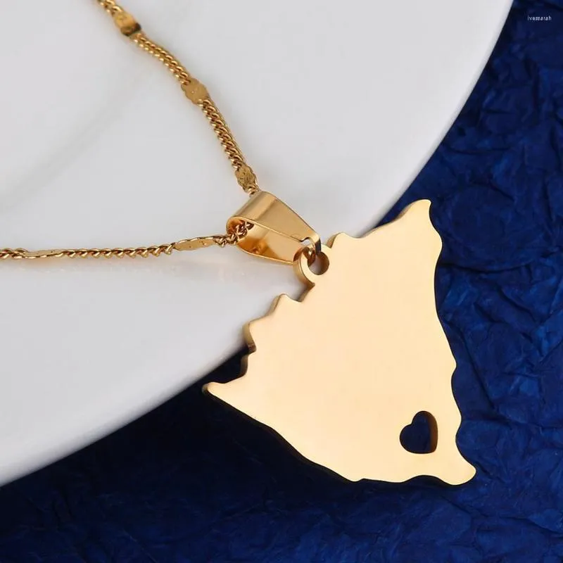Anhänger Halsketten Edelstahl Nicaragua Karte Goldfarbe Nicaraguaner Kettenschmuck