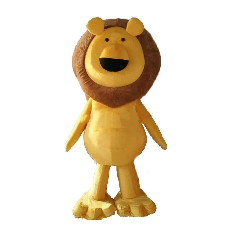 Halloween Animal Lion Furry Polaire Mascotte Costumes Personnage De Dessin Animé Costume Costume De Noël En Plein Air Tenue De Fête Taille Adulte Vêtements De Publicité Promotionnelle