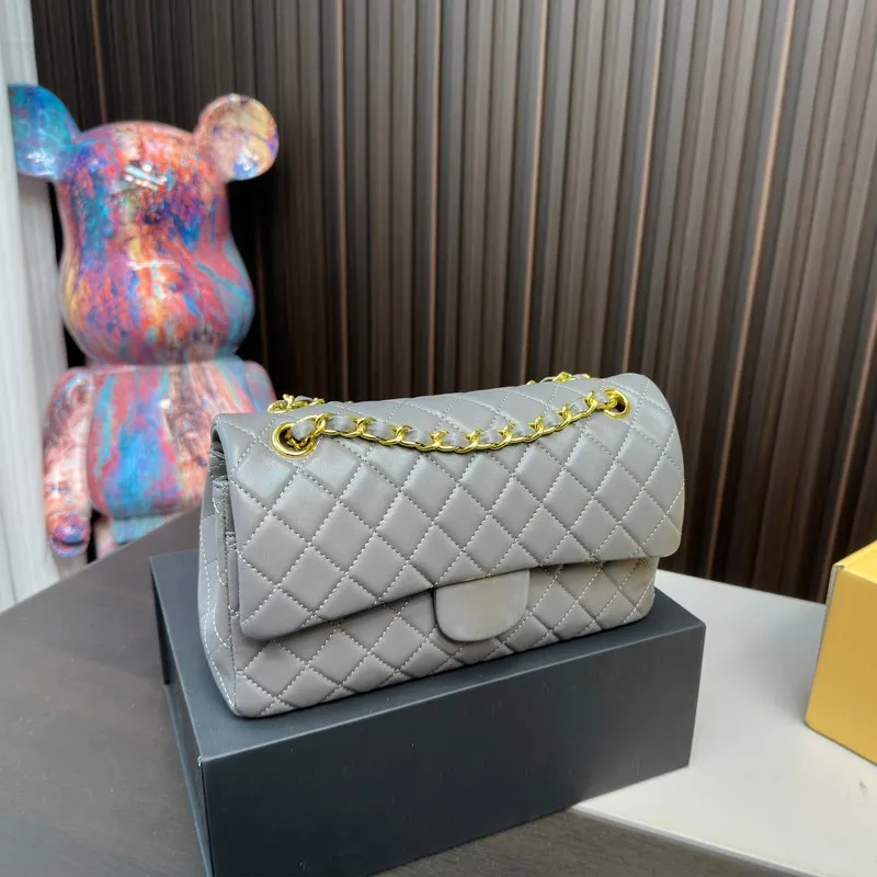 Designerskie kobiety klasyczne klapa łańcuchowa torba na ramię luksusowe skórzane torby na torebki z kolanami