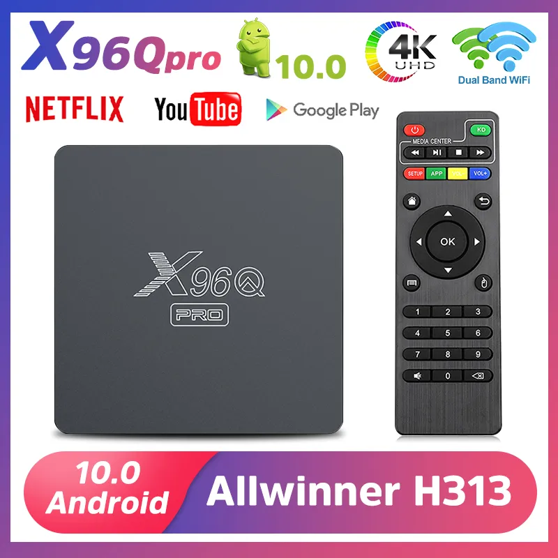 X96QPRO Allwinner H313 8KUHD 1+8G 2+16G Akıllı Set Üst Kutusu 64 Bit Dört Çekirdek 5G Android10 TV Kutusu