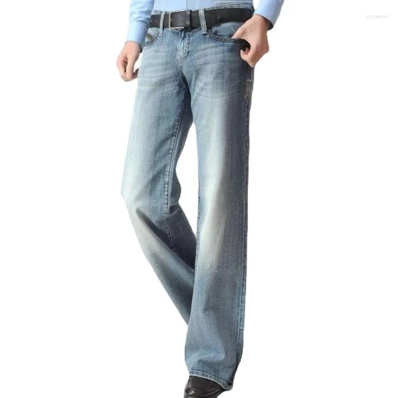 Herren-Jeans, hochwertige Distressed-Mode, Schlaghosen, lässige, lockere Hosen mit weitem Bein