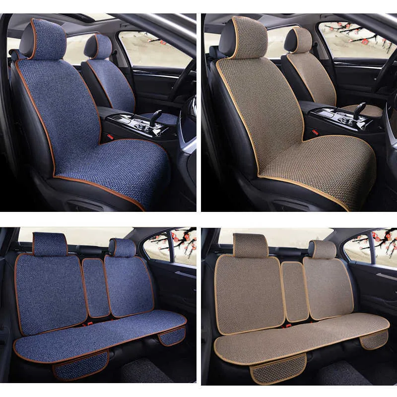 Neue Leinen Sommer Auto Sitzbezug Schutz Flachs Vorne Hinten Hinten  Komplettset Kissen Pad Matte Mit Rückenlehne Auto Auto Innen Zubehör Von  48,92 €