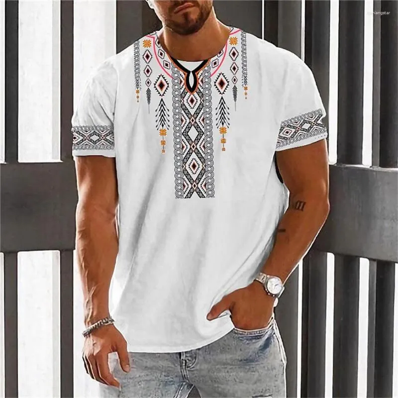 Magliette da uomo Camicia stile etnico vintage Dashiki Abbigliamento tradizionale Abbigliamento manica corta Casual Retro Streetwear Abbigliamento per uomo 2023