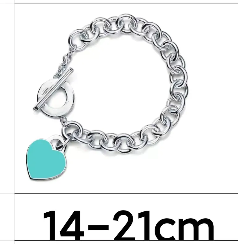 new love silver 14cm 21cm bracelet for women chains link men adults jewelry heart bracelets set ring making kit for girls jewlery designer couple Wedding Party gifts