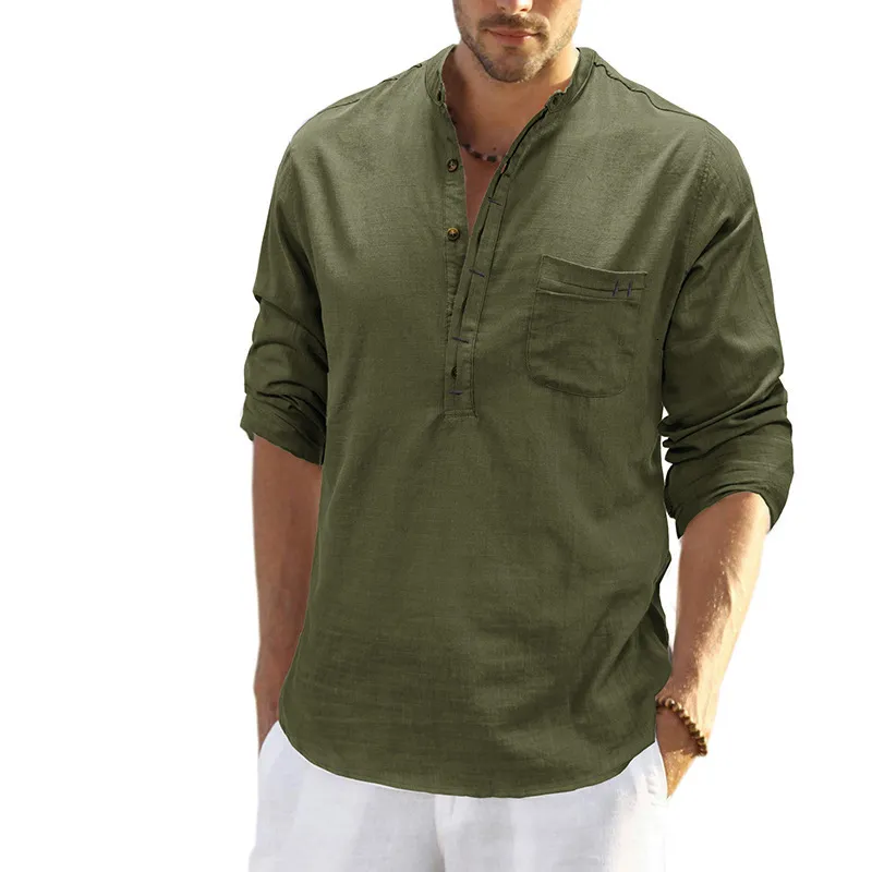 Camicia di lino in inverno sale